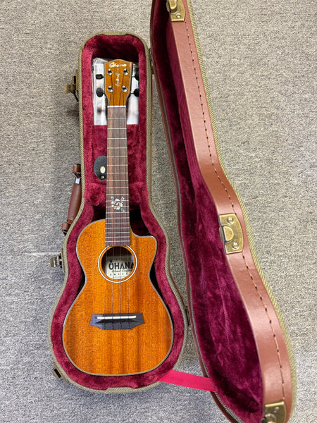 Ohana CK-35CGE-CL Cynthia Lin Solid Mahogany Electric Concert Ukulele w/Case