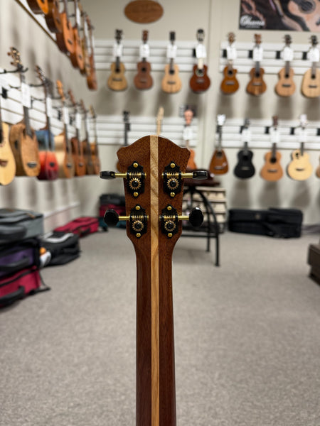 Bruce Wei Solid Curly Koa Tenor Ukulele w/Case - Pre Loved - Floral Inlay