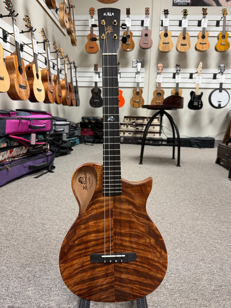 KALA Revelator Koa Electric Baritone Ukulele w/Case - Made In The U.S.A.