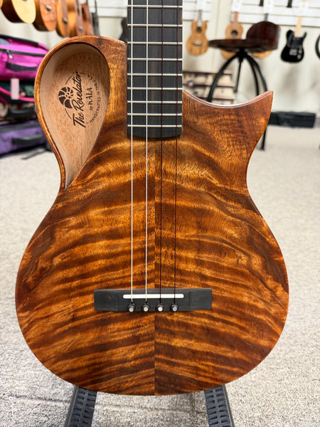 KALA Revelator Koa Electric Baritone Ukulele w/Case - Made In The U.S.A.