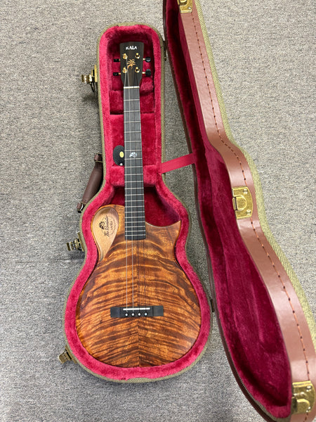 KALA Revelator Koa Electric Baritone Ukulele w/Case - Made In The U.S.A.