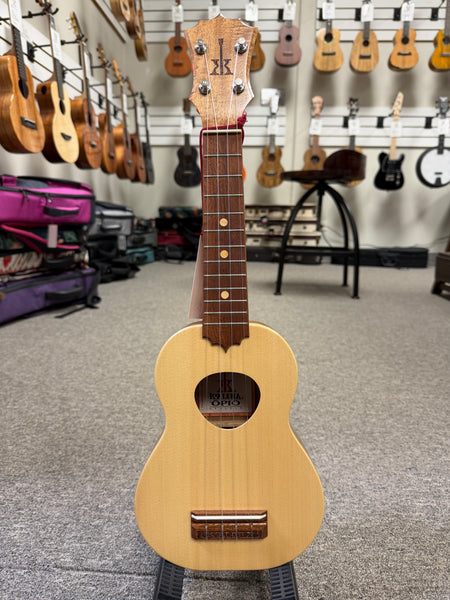 KoAloha KSO-10S Opio Soprano Ukulele - Solid Acacia/Solid Spruce Top - KSO-10S w/Case
