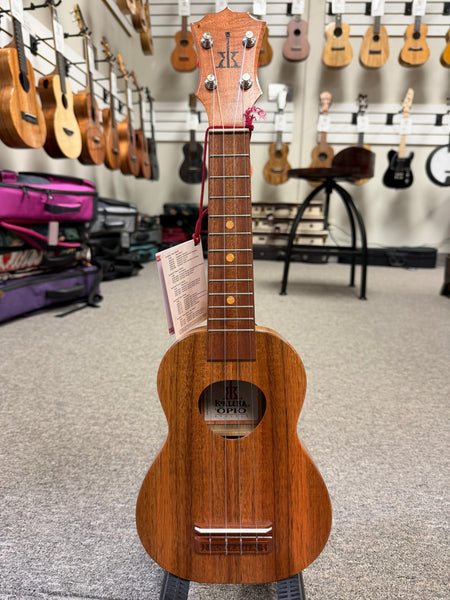 KoAloha KSO-10 Solid Acacia Soprano Ukulele w/Case #2 - KoAloha Opio