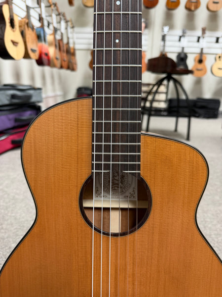 aNueNue Nino 520AC Solid Cedar/Mahogany 6 String Baritone Ukulele/Mini Guitar w/Case