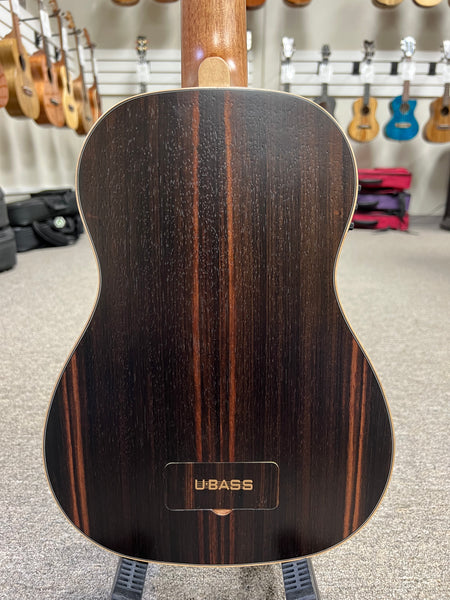 KALA Striped Ebony Fretless Acoustic-Electric U-Bass w/Case - UBASS - Aloha City Ukes