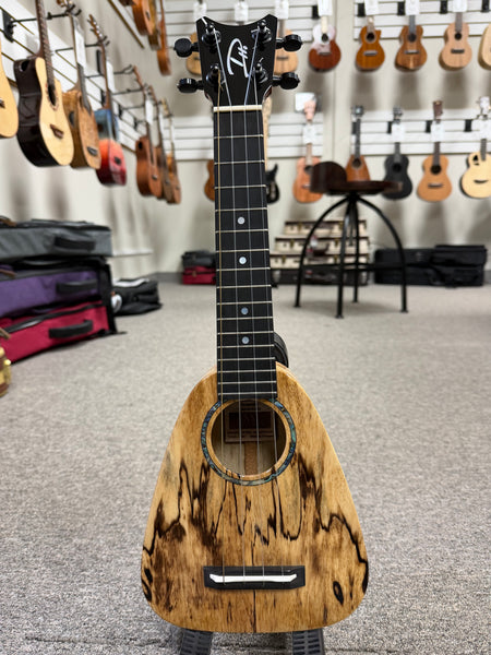 Romero Creations Solid Spalted Mango XS Soprano Ukulele w/Case #2 - Ultimate Travel Uke RC-XSMG