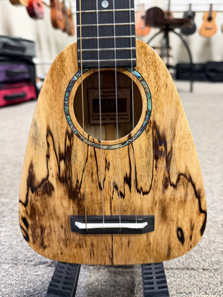 Romero Creations Solid Spalted Mango XS Soprano Ukulele w/Case #2 - Ultimate Travel Uke RC-XSMG