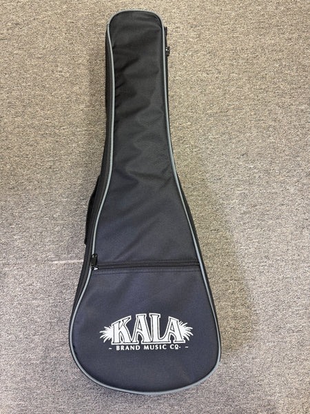 KALA KA-WF-BLU-AFM-B Solid Blue Flame Maple Baritone Ukulele w/Case - Waterfall Series