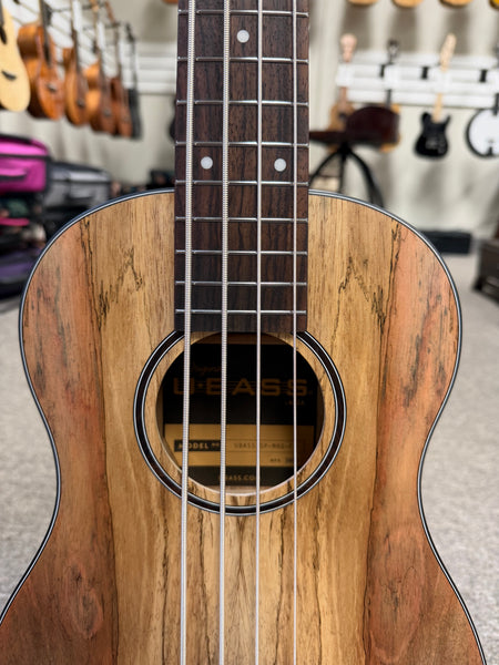 KALA Spalted Mango Acoustic-Electric U-Bass w/Case - UBASS-SP-MNG-FS
