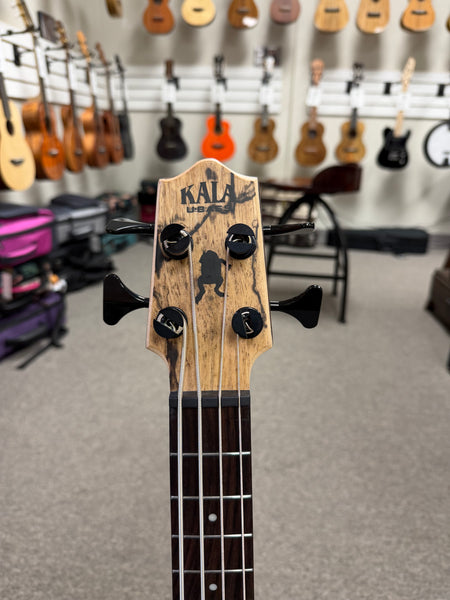 KALA Spalted Mango Acoustic-Electric U-Bass w/Case - UBASS-SP-MNG-FS