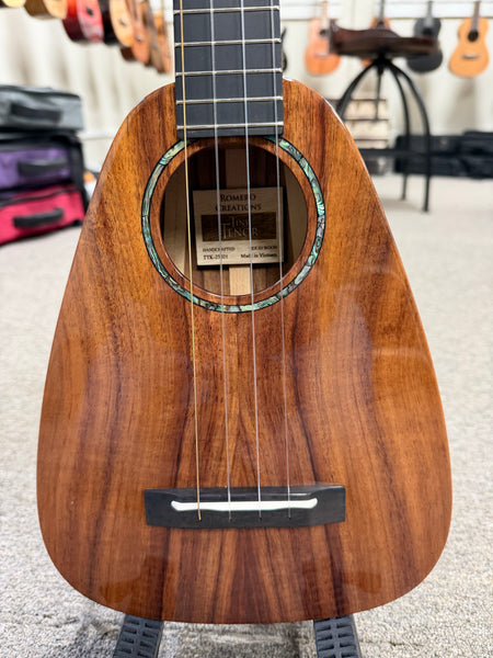 Romero Creations Solid Koa Tiny Tenor Ukulele w/Case - RC-TT-K