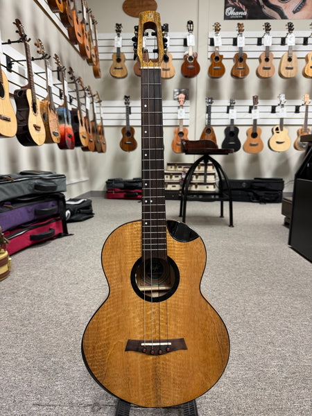 Flight Fireball Solid Mango Electric Baritone Ukulele - Pre Loved