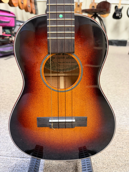 Lymana Solid Spruce/Koa Custom Tenor Ukulele w/Case - Pre-Loved - Made in Hawaii - Vintage Burst