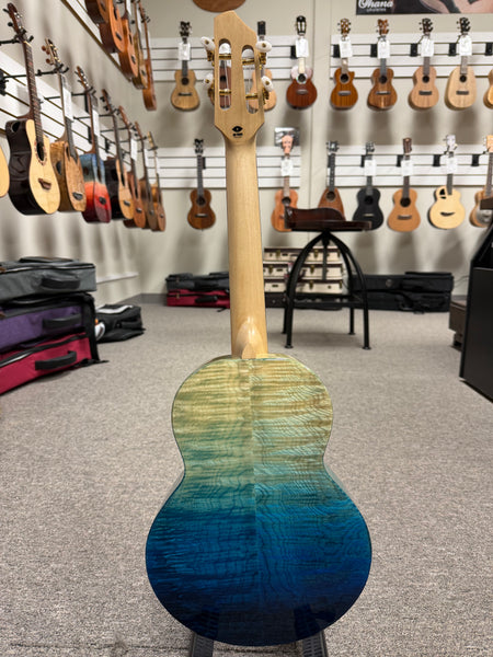 Flight A10FM Solid Flamed Maple Faded Blue 10th Anniversary Tenor Ukulele w/Case