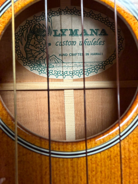 Lymana Solid Spruce/Koa Custom Tenor Ukulele w/Case - Pre-Loved - Made in Hawaii - Vintage Burst