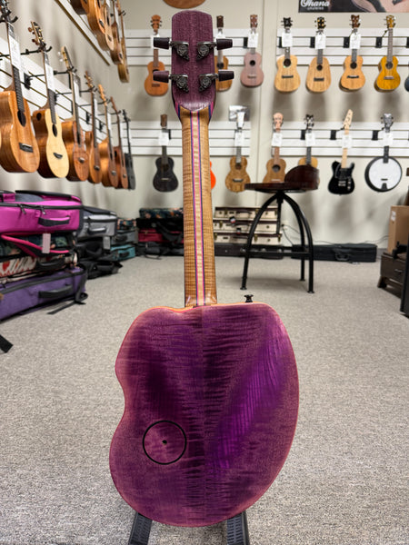 Ray Vincent Solid Cedar/Maple Custom Electric Tenor Ukulele w/Case