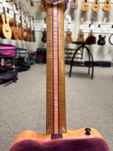 Ray Vincent Solid Cedar/Maple Custom Electric Tenor Ukulele w/Case