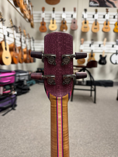 Ray Vincent Solid Cedar/Maple Custom Electric Tenor Ukulele w/Case