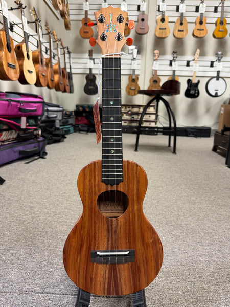KoAloha KCM-10 Solid Koa Pikake Concert Ukulele w/Case #2 - Made in Hawaii