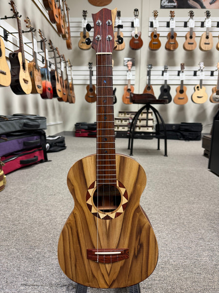 Pilarte Solid Teak/Cocobolo Tenor Ukulele w/Case - Pre Loved