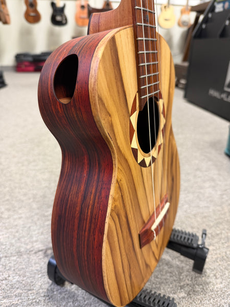 Pilarte Solid Teak/Cocobolo Tenor Ukulele w/Case - Pre Loved