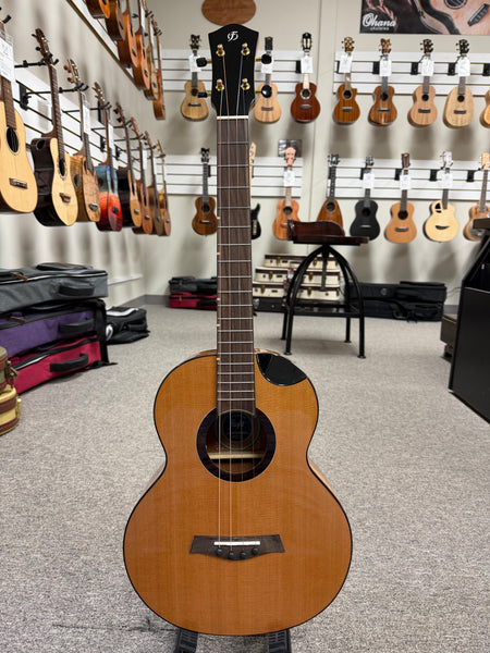 Flight Lily Solid Cedar/Mango Steel String Electric Baritone Ukulele w/Case