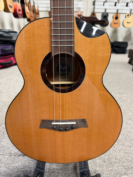 Flight Lily Solid Cedar/Mango Steel String Electric Baritone Ukulele w/Case