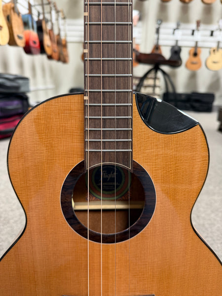 Flight Lily Solid Cedar/Mango Steel String Electric Baritone Ukulele w/Case