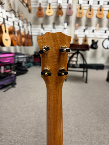 Rebel Creme Brulee Solid Mango Concert Ukulele w/Case - Pre Loved