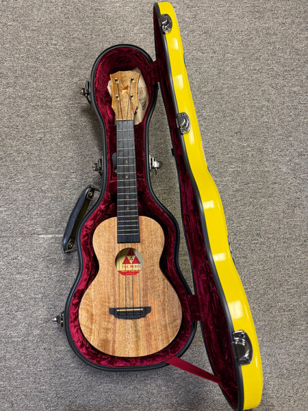 Rebel Creme Brulee Solid Mango Concert Ukulele w/Case - Pre Loved