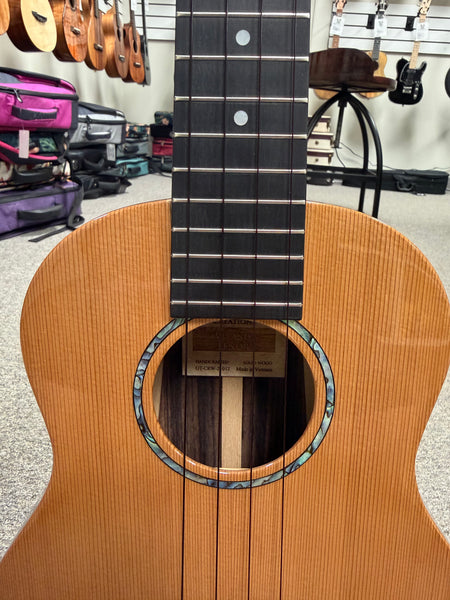 Romero Creations Solid Cedar/Rosewood Grand Tenor Ukulele w/Case - Pre Loved