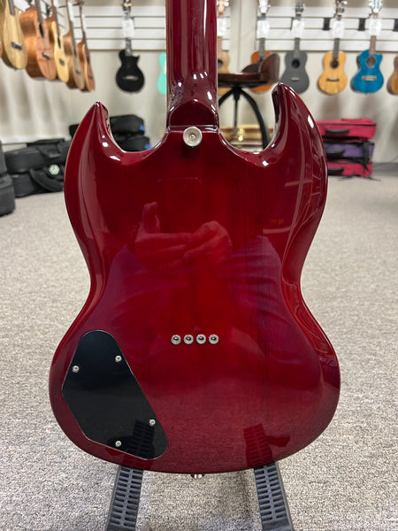 Flight Pioneer Solid Body Electric Ukulele w/Case - Cherry Red