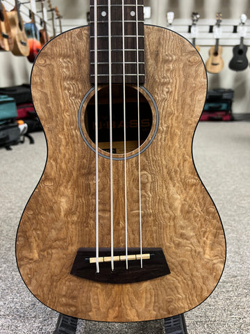 KALA Quilted Ash Acoustic-Electric U-Bass w/Case - UBASS-QA-FS