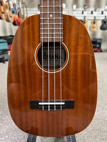 OHANA PKT-25G Solid Mahogany Pineapple Tenor Ukulele