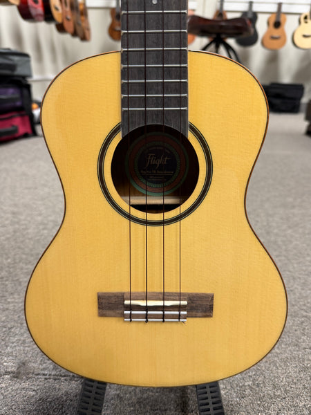 Flight Sophia TE Soundwave Electric Tenor Ukulele w/Case - Solid Spruce/Walnut
