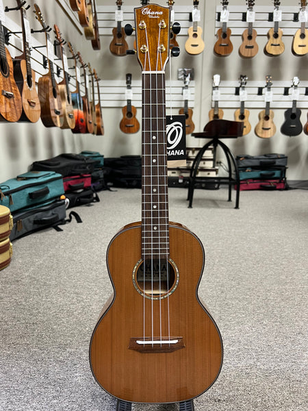 OHANA TK-260G Solid Cedar/Acacia Tenor Ukulele