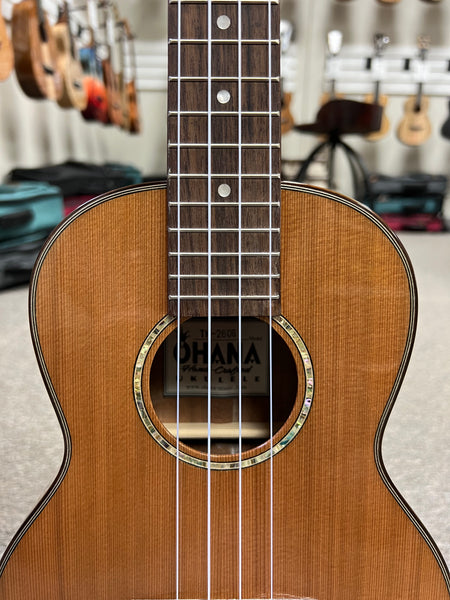 OHANA TK-260G Solid Cedar/Acacia Tenor Ukulele