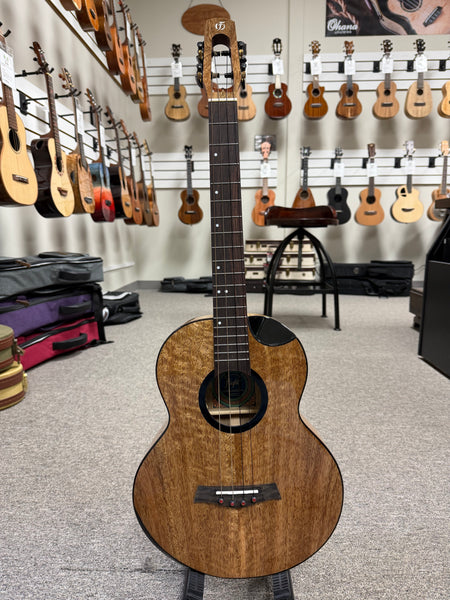 Flight Fireball Solid Mango Electric Baritone Ukulele w/Case #2 - Royal Series