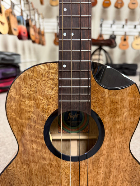 Flight Fireball Solid Mango Electric Baritone Ukulele w/Case #2 - Royal Series