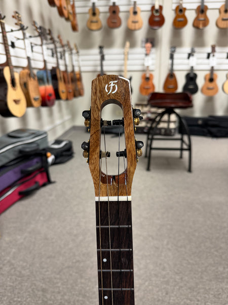 Flight Fireball Solid Mango Electric Baritone Ukulele w/Case #2 - Royal Series