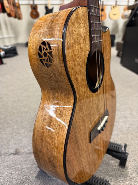 Flight Fireball Solid Mango Electric Baritone Ukulele w/Case #2 - Royal Series