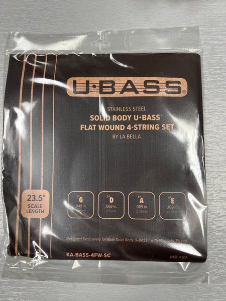 Kala Solid Body Ubass Flat Wound 4 String Set - KA-BASS-4FW-SC