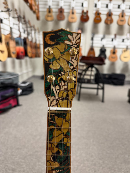 Coast Ukulele Custom Solid Koa Tenor Ukulele w/Case  #101 - Live Edge Soundhole