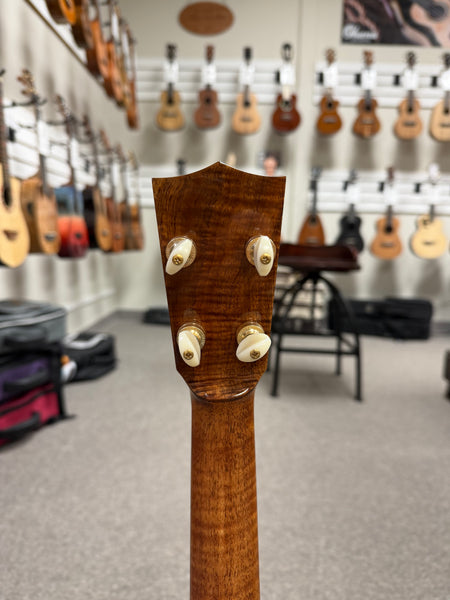 Coast Ukulele Custom Solid Koa Tenor Ukulele w/Case  #101 - Live Edge Soundhole