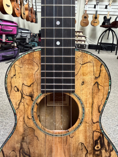 Romero Creations Solid Spalted Mango Signature Replica Tenor Ukulele w/Case #2 - Pre Loved