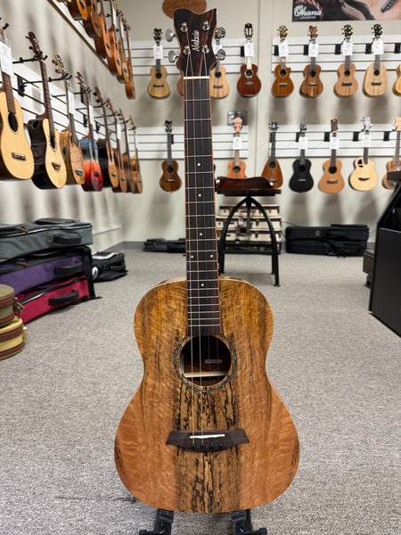 Makaio MSMBXS-10 Large Body Steel String Spalted Mango Baritone Ukulele w/Case