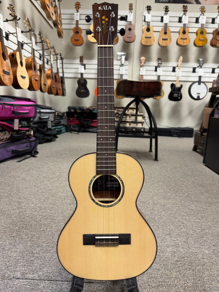 KALA KA-20th-SQS-T Solid Spruce/Quilted Sapele Tenor Ukulele w/Case - 20th Anniversary Limited Edition