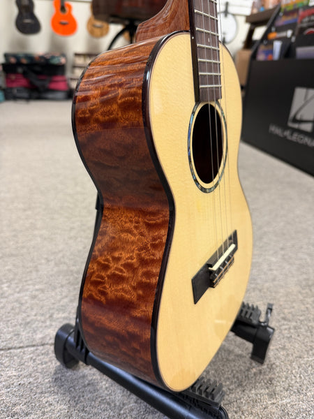 KALA KA-20th-SQS-T Solid Spruce/Quilted Sapele Tenor Ukulele w/Case - 20th Anniversary Limited Edition