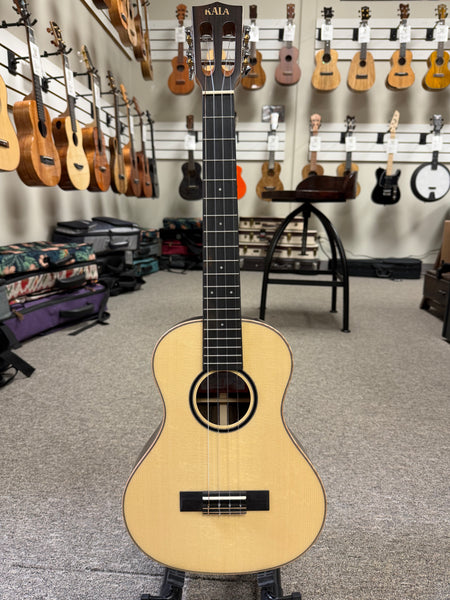 KALA KA-ASZCT-ST Solid Spruce/Ziricote Tenor XL Ukulele - Super Tenor