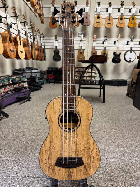 KALA Spalted Mango Acoustic-Electric U-Bass w/Case - UBASS-SP-MNG-FS